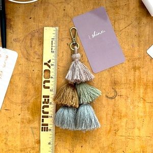 Anthropologie tiered Purse Pom Accessory